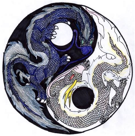 Yin Yang Dragons By Hawkfangor Art Pinterest Art Search And Dragon