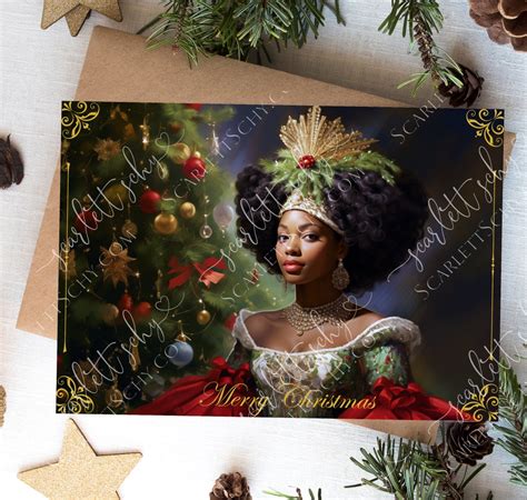 Melanated Christmas Cards African American Christmas Cards Etsy