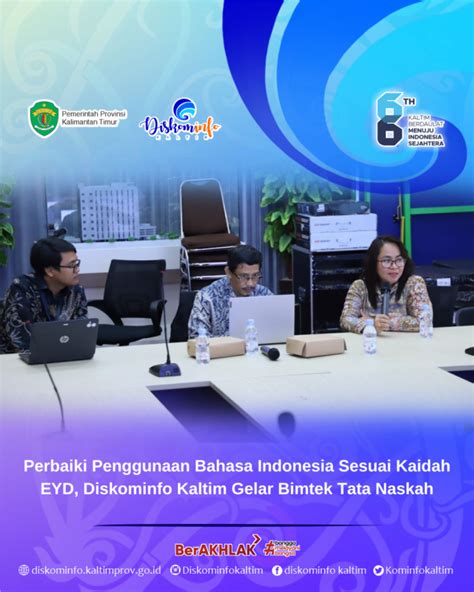 Perbaiki Penggunaan Bahasa Indonesia Sesuai Kaidah Eyd Diskominfo