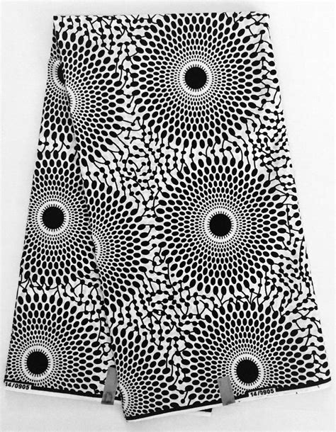 White Black Ankara Fabric African Print African Print Fabric