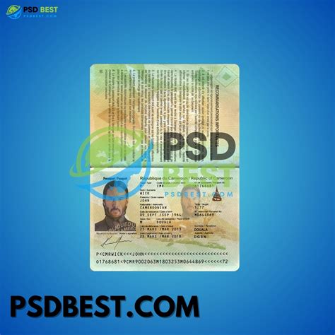 Cameroon Passport Fully Editable Template In PSD Format - PSD BEST