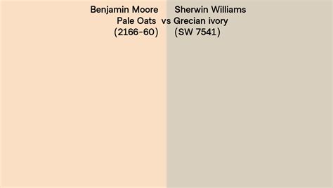 Benjamin Moore Pale Oats 2166 60 Vs Sherwin Williams Grecian Ivory