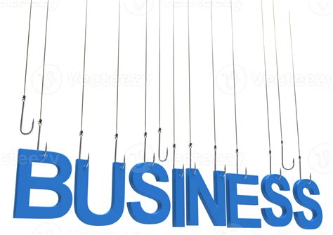 Business Text Hanging On A Fishing Hook 18924222 Png