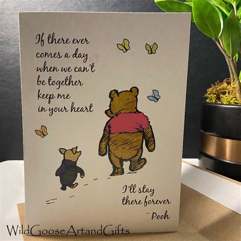 Goodbye Card Classic Winnie The Pooh Card Saying Goodbye Friend