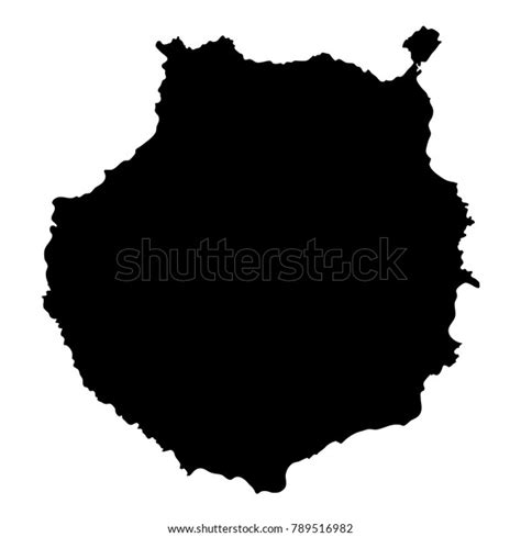 Gran Canaria Map Island Silhouette Icon Image Vectorielle De Stock