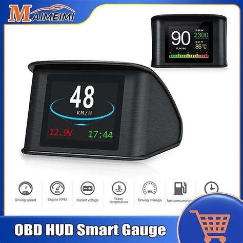 H P10 Hud Universal Speedometer Obd Gps Smart Digital Head Up Display