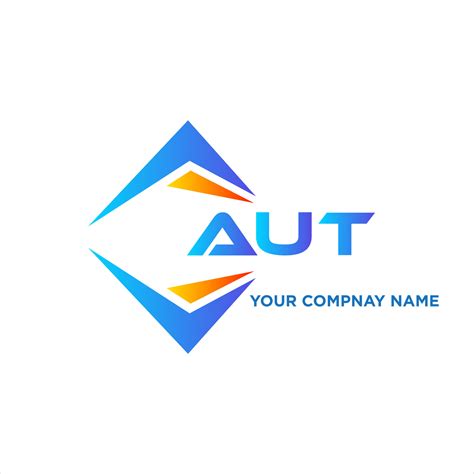 AUT abstract technology logo design on white background. AUT creative ...