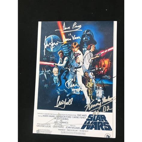 Star Wars Cast Signed 8x10 Ra Coa