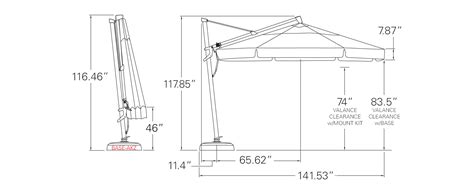 Treasure Garden Akzp Plus Cantilever Patio Umbrellas