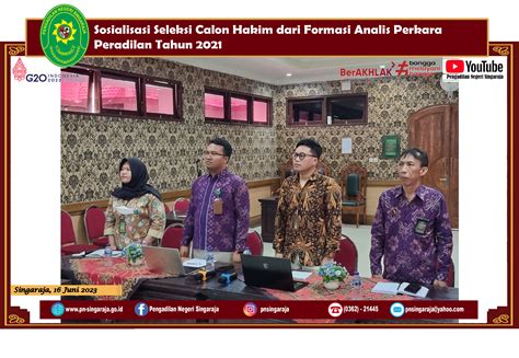 Sosialisasi Seleksi Calon Hakim Dari Formasi Analis Perkara Peradilan