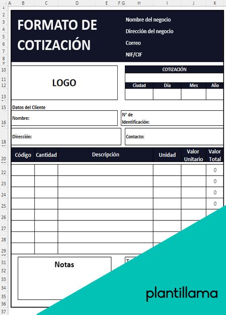 Formatos De Cotizaci N En Excel Gratis