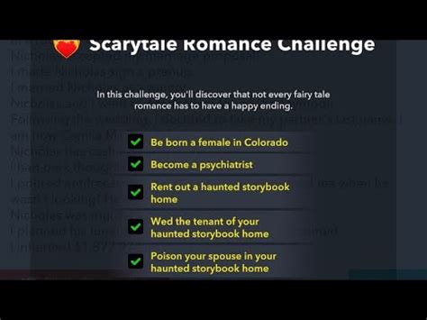 How To Complete The Bitlife Scarytale Romance Challenge YouTube