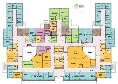 Psychiatric Hospital Floor Plan