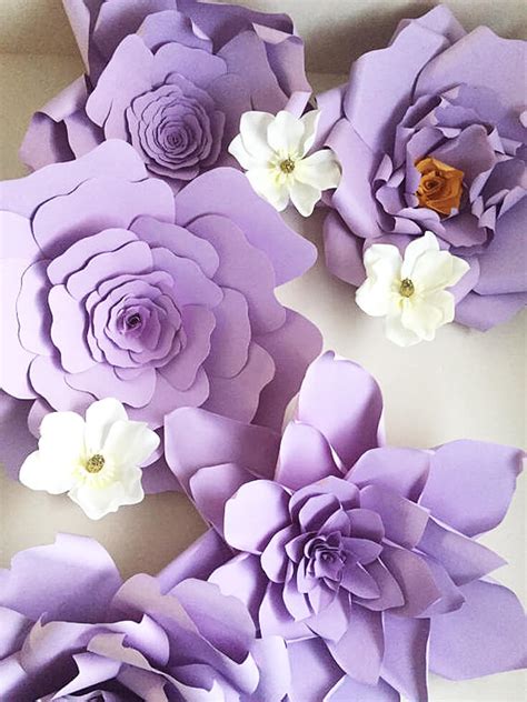 Purple paper flowers - Parties With A Cause