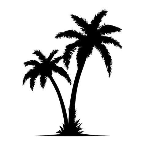 Premium Vector Palm Tree Silhouette Vector Illustration