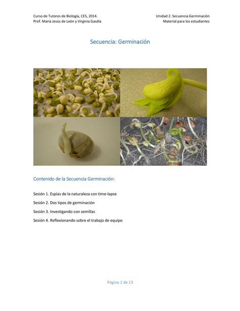 PDF Secuencia Germinación DOKUMEN TIPS