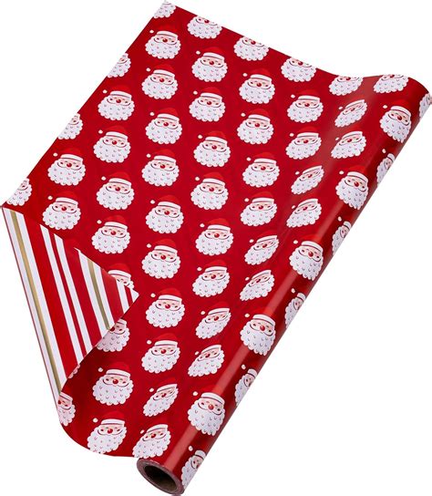 Amazon RUSPEPA Reversible Wrapping Paper Roll Christmas Santa