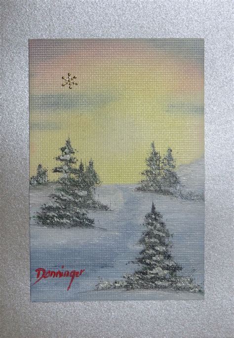 Au Ergew Hnliche Weihnachtskarten Gemalt Daninas Kunst Werkstatt