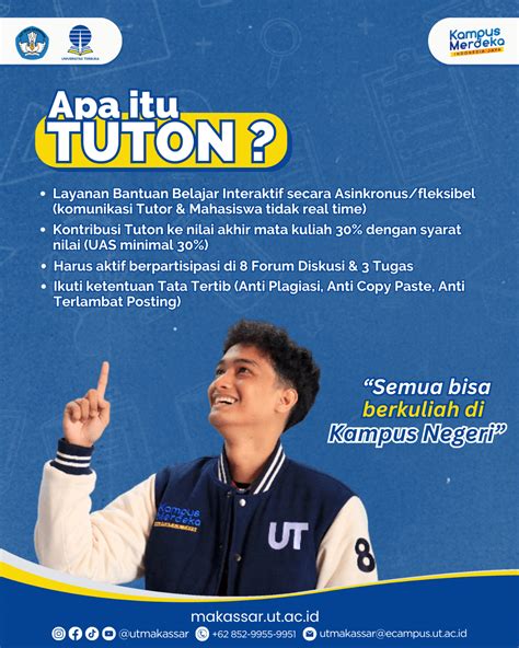 Informasi Jadwal Pelaksanaan Tutorial Online TUTON Universitas