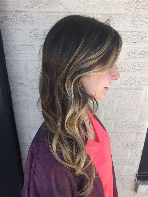 Low Maintenance Brunette Hair With Gold Balayage D Highlights