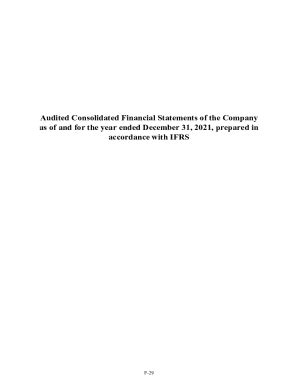 Fillable Online Audited Unconsolidated Financial Statements Of The