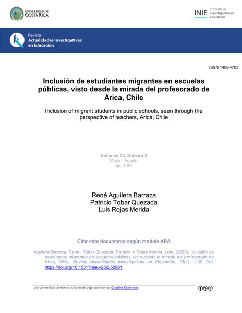 PDF Inclusión de estudiantes migrantes en escuelas públicas visto