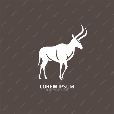 Premium Vector Oryx Logo Or Goat Silhouette Isolated White Silhouette