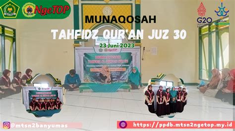 Munaqosah Tahfidz Al Quran Juz 30 Prestasi Pesdik Kelas PK Agama