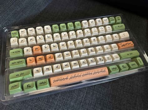 Drop The Lord Of The Rings Mt3 Elvish Keycap Set Elvish Ortholinear