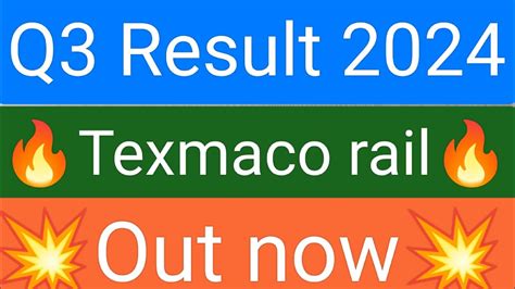 Texmaco Rail Q Result Texmaco Rail Latest News Today Texmaco