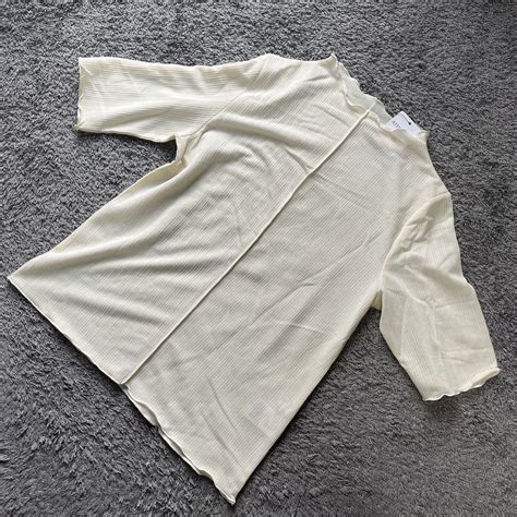 Yahoo オークション cutie blonde メロウリブプルオーバーオフ白M 新