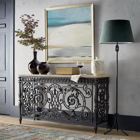 Talia Console Table Frontgate Decora O De Ferro Forjado Moveis De