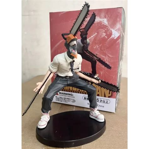 ANIME KETTENSÄGE MANN Denji Nudelstopper PVC Figur Neu MIT BOX 19 cm