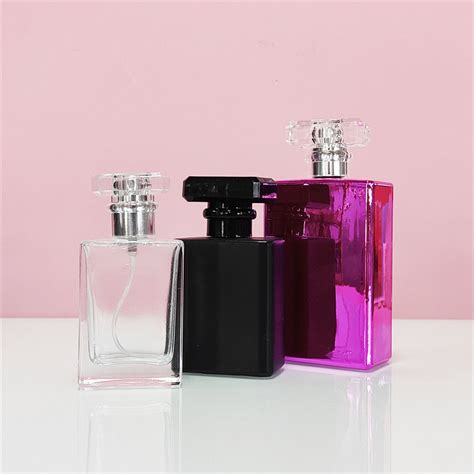 Luxury Square Clear Glass Perfume Bottles Refillable Ml Ml Prefume