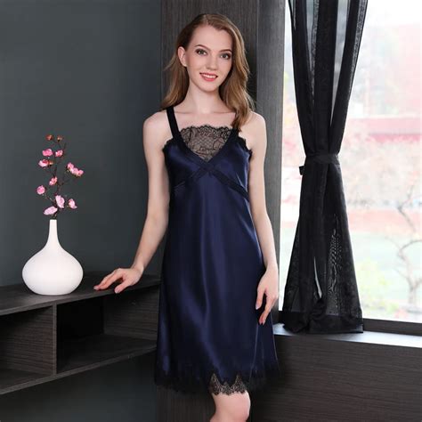 Aliexpress Buy 19 Momme Noble Sexy Pure Silk Nightdress