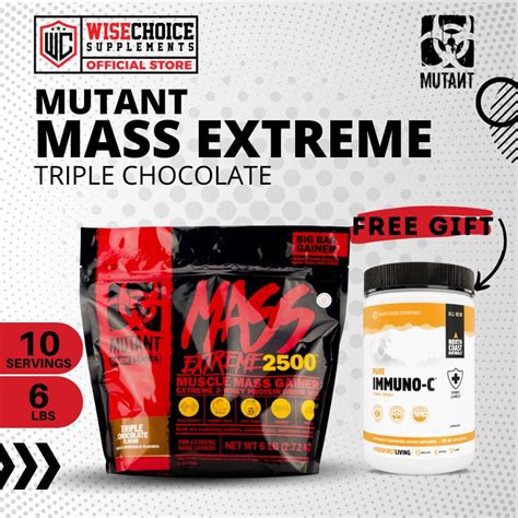 Mutant Mass Extreme Lbs Triple Chocolate Flavor Free