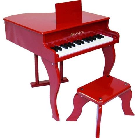 Piano Queue Rouge Pour Enfant Avec Tabouret Frais De Port Inclus