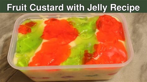 Fruit Custard With Jelly Recipe Housewife Recipe Youtube