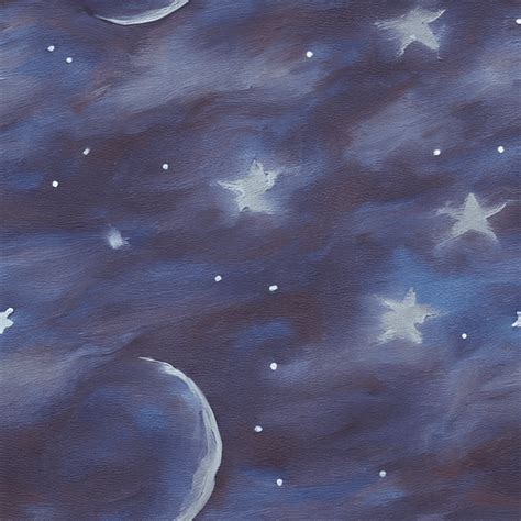 Moon and Stars Painting Graphic · Creative Fabrica