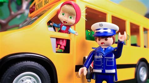 Masha And The Bear Toys 🐻 Masha Steals The School Bus 🚌 Youtube