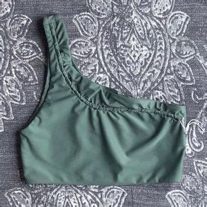 Mikoh Swim New Mikoh Hukilau One Shoulder Bikini Top Green Small