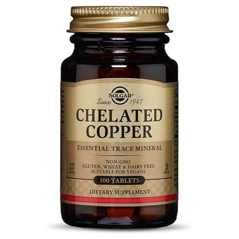 Solgar Chelated Copper 100 Tablets - Pharmacoline