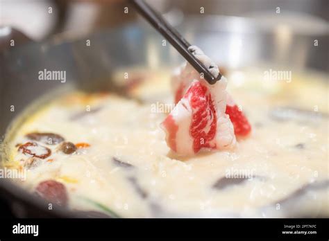 Taiwan Mala Spicy Duck Blood Hot Pot Stock Photo Alamy