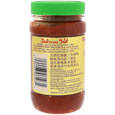 Huy Fong Foods Inc Sambal Oelek Ground Fresh Chili Paste Source