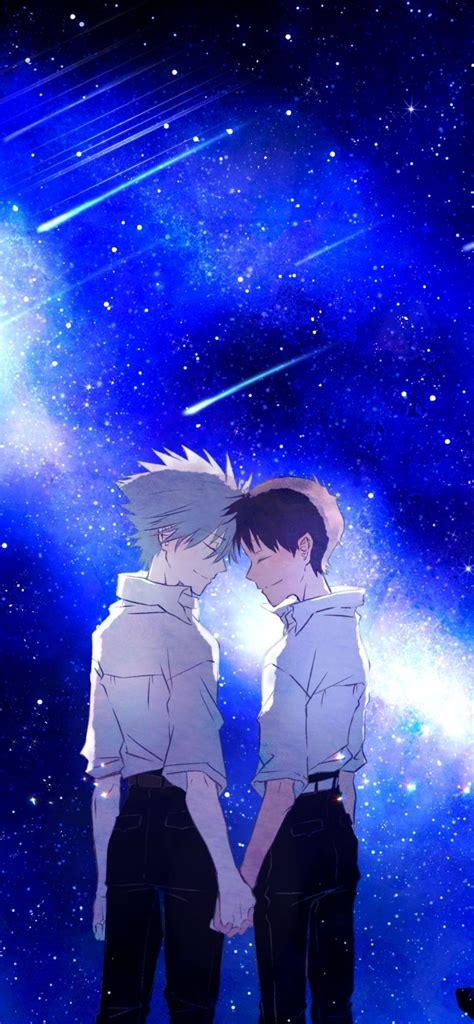 1125x2432 Shinji Ikari And Kaworu Nagisa Neon Genesis Evangelion