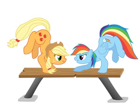 Rainbow Dash Vs Applejack Balance Vector By TechRainbow On DeviantArt