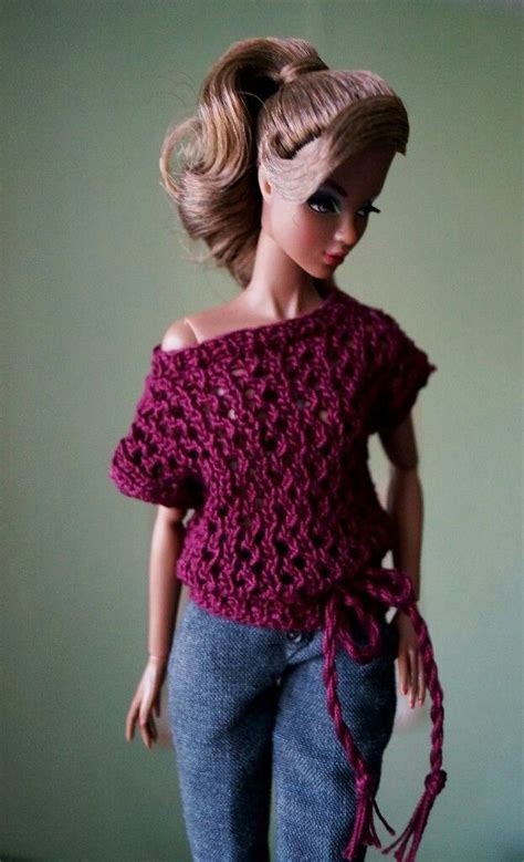 Pin By Jolanta Mirek On Ubranka Dla Lalek Crochet Doll Dress Barbie