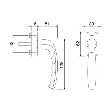 Maner Fereastra Hoppe Model New York Secustik Material Aluminiu