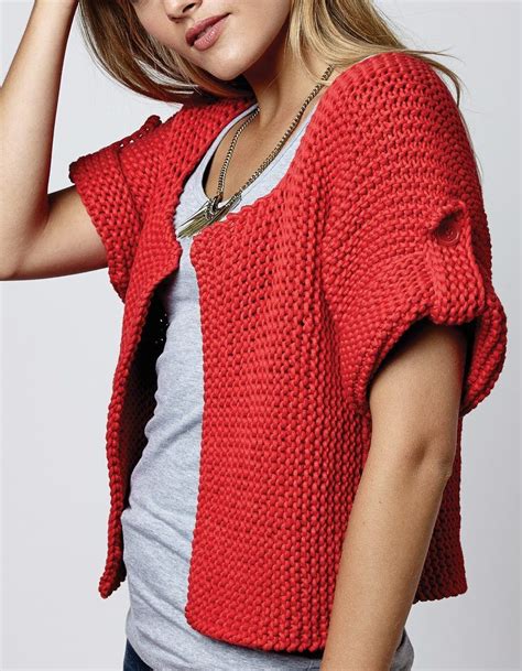 Free Knitting Pattern For Side Street Cardigan This Short Sleeved