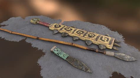 Aztec Melee Weapons - 3D model by Mark Blosser (@mjblosser) [0d668fa ...